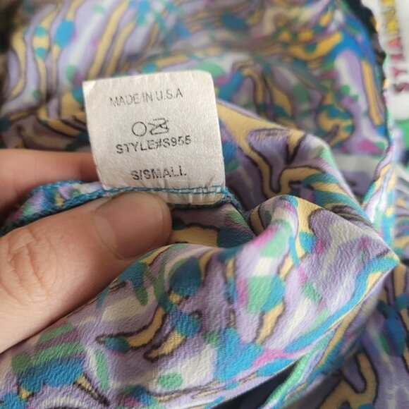 Glam mini skirt multicolor print size small - Picture 4 of 5